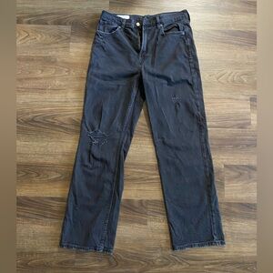 GAP 90’s Loose High Rise Black Distressed Jeans